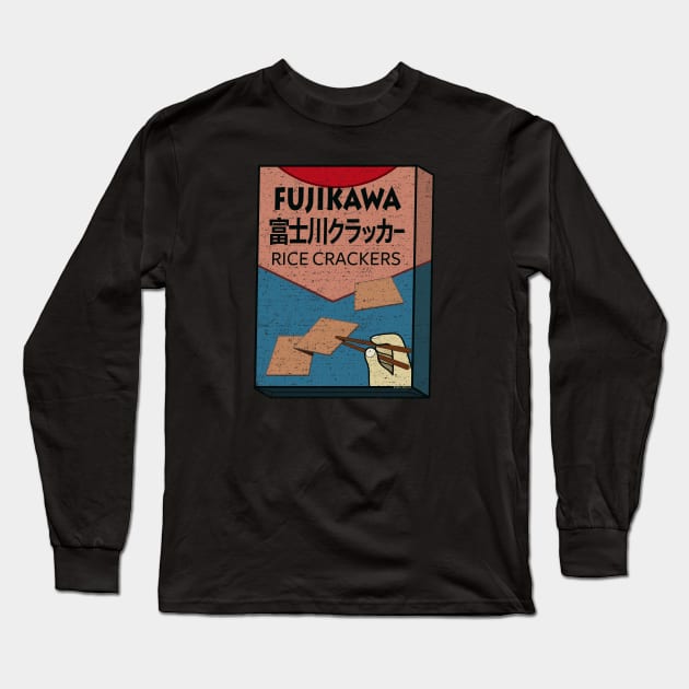 Fujikawa Rice Crackers Box (worn) [Rx-Tp] Long Sleeve T-Shirt by Roufxis